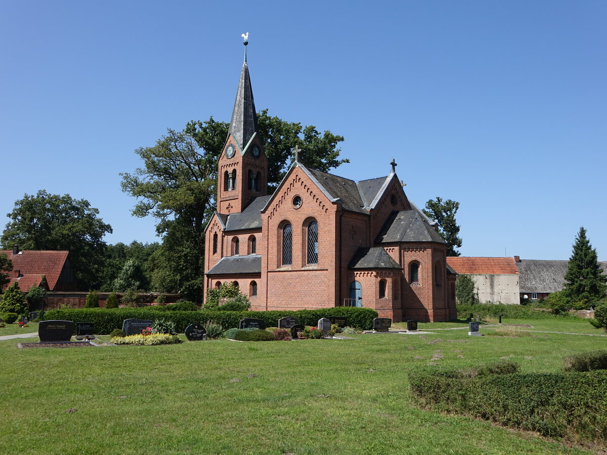 Kapern, evangelische Kirche, erbaut 1856 durch Conrad Wilhelm Hase (13.08.2025)