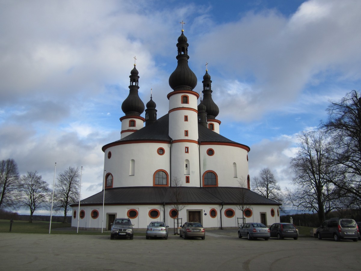 Kappl bei Waldsassen, Dreifaltigkeitskirche, erbaut von 1685 bis 1689 von Georg 
Dientzenhofer (29.12.2013)