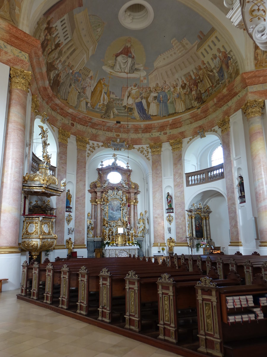 Kappl, Deckengemlde von Oskar Martin-Amorbach in der Dreifaltigkeitskirche Kappl (22.04.2018)