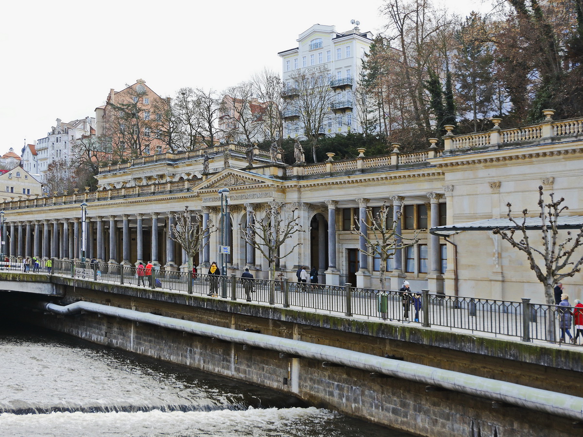 Karlsbad Kolonnade am 22. Februar 2019.