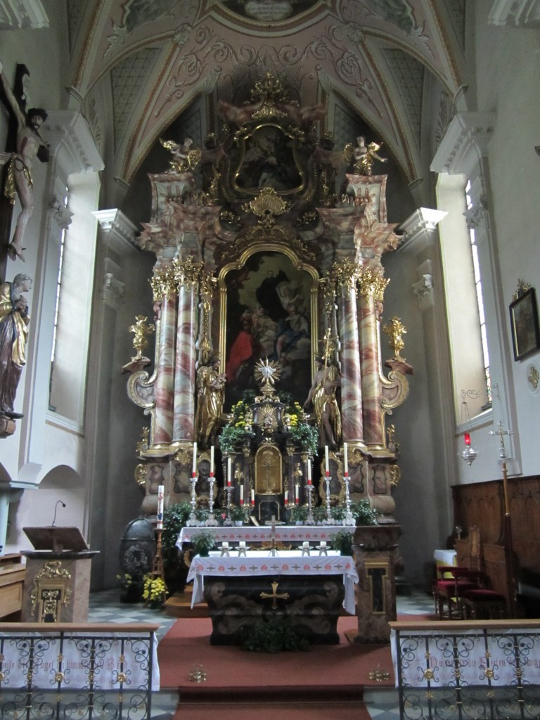 Kartitsch, Hochaltar der Pfarrkirche St. Leonhard (18.09.2014)