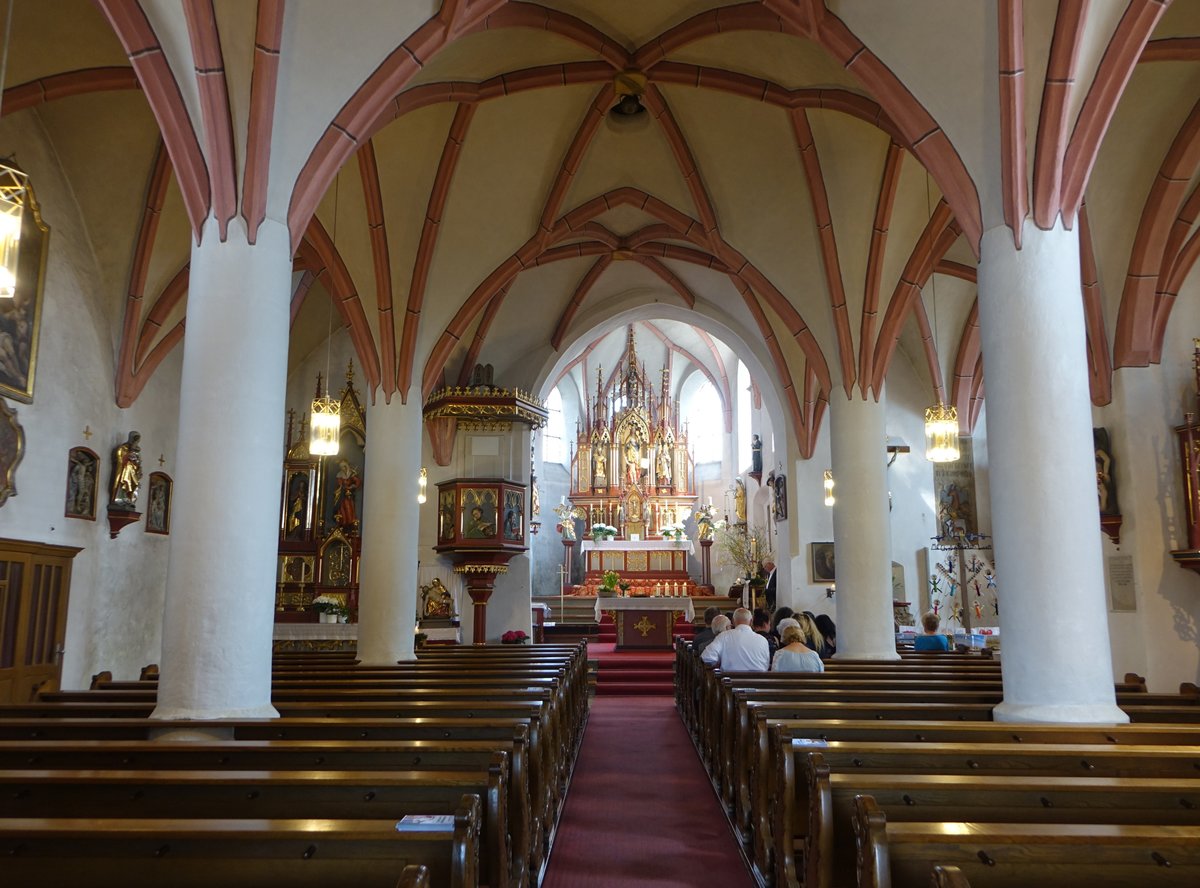 Kastl, sptgotischer Innenraum der St. Margaretha Kirche (22.04.2018)