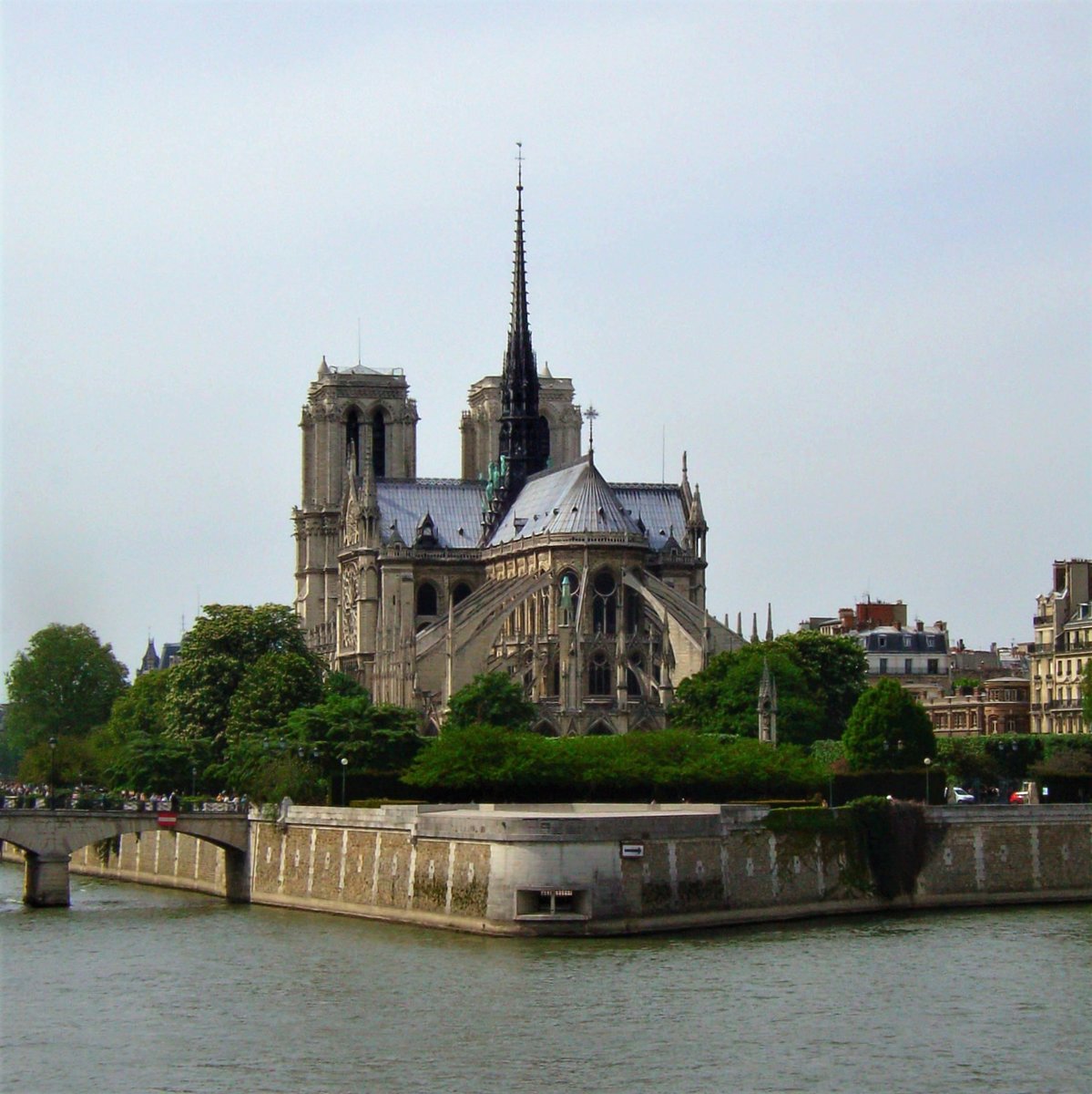 Kathedrale Notre-Dame de Paris auf der le de la Cit entlang der Seine - 05.05.2008