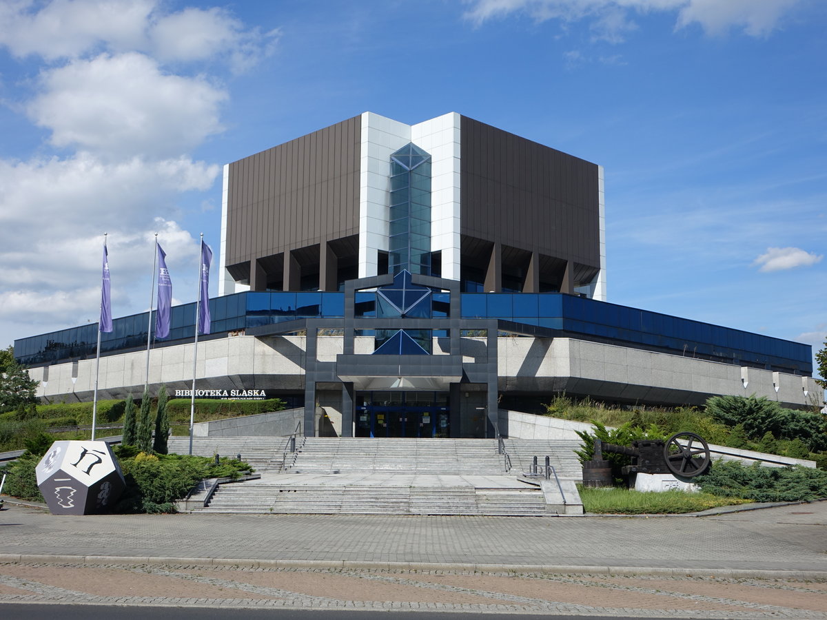 Katowice / Kattowitz, Gebude der Schlesischen Bibliothek (05.09.2020)