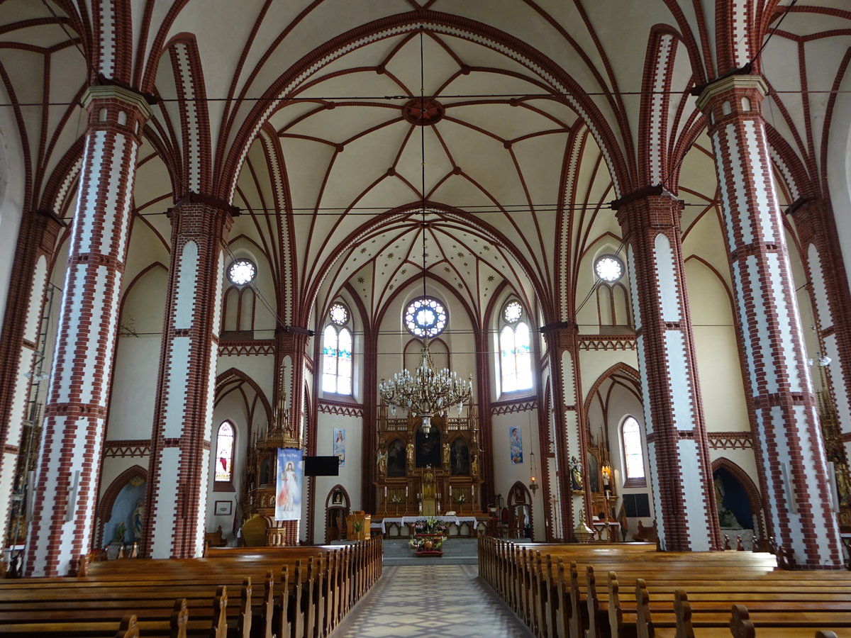 Katowice / Kattowitz, neugotischer Innenraum der St. Josef Kirche (05.09.2020)