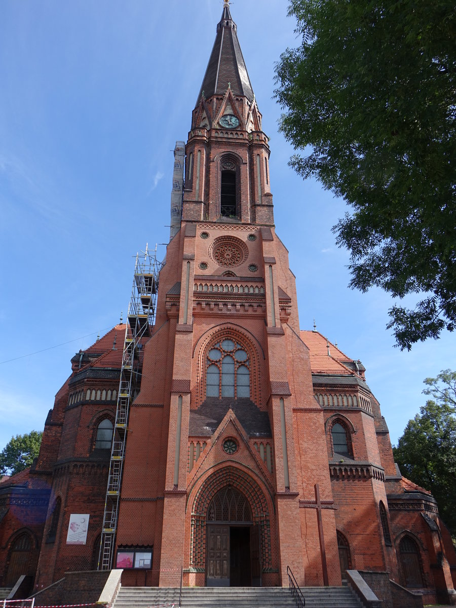 Katowice / Kattowitz, Pfarrkirche St. Peter und Paul, erbaut von 1898 bis 1902 durch Joseph Ebers (05.09.2020)