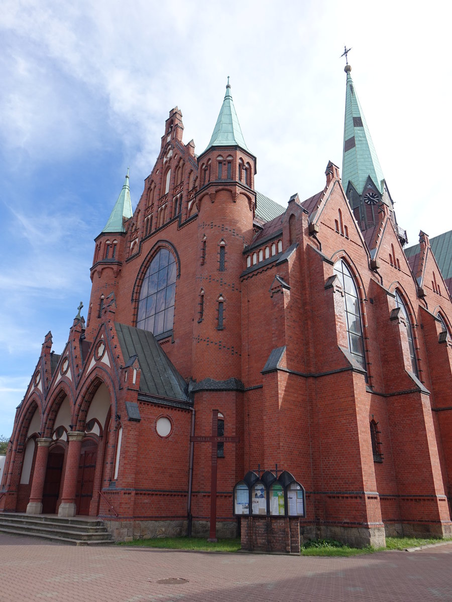 Katowice / Kattowitz, Pfarrkirche St. Josef, erbaut von 1898 bis 1900 durch den Architekten Ludwig Schneider (05.09.2020)