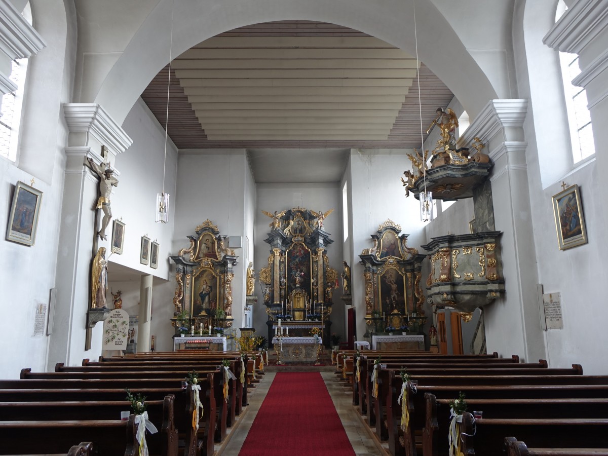 Kemnath am Buchberg, Altre und Kanzel der Pfarrkirche St. Margareth (06.04.2015)