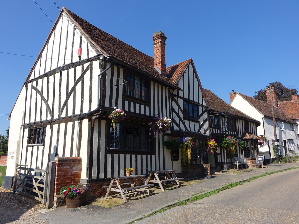 Kersey, Pub The Bell in der Strae The Street (07.09.2023)