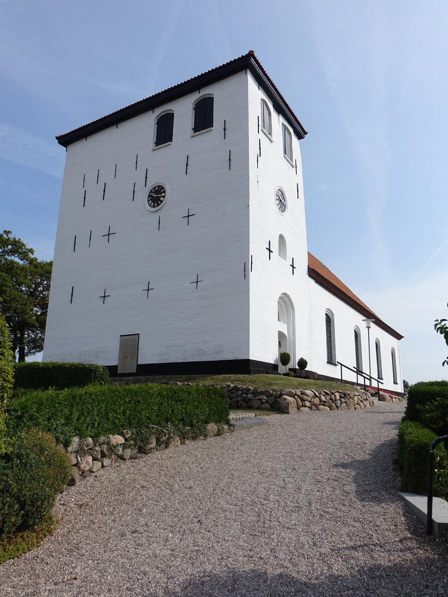 Ketting, mittelalterliche Ev. Kirche, Kirchturm von 1150, Kirchenschiff erbaut 1773 (20.07.2019)