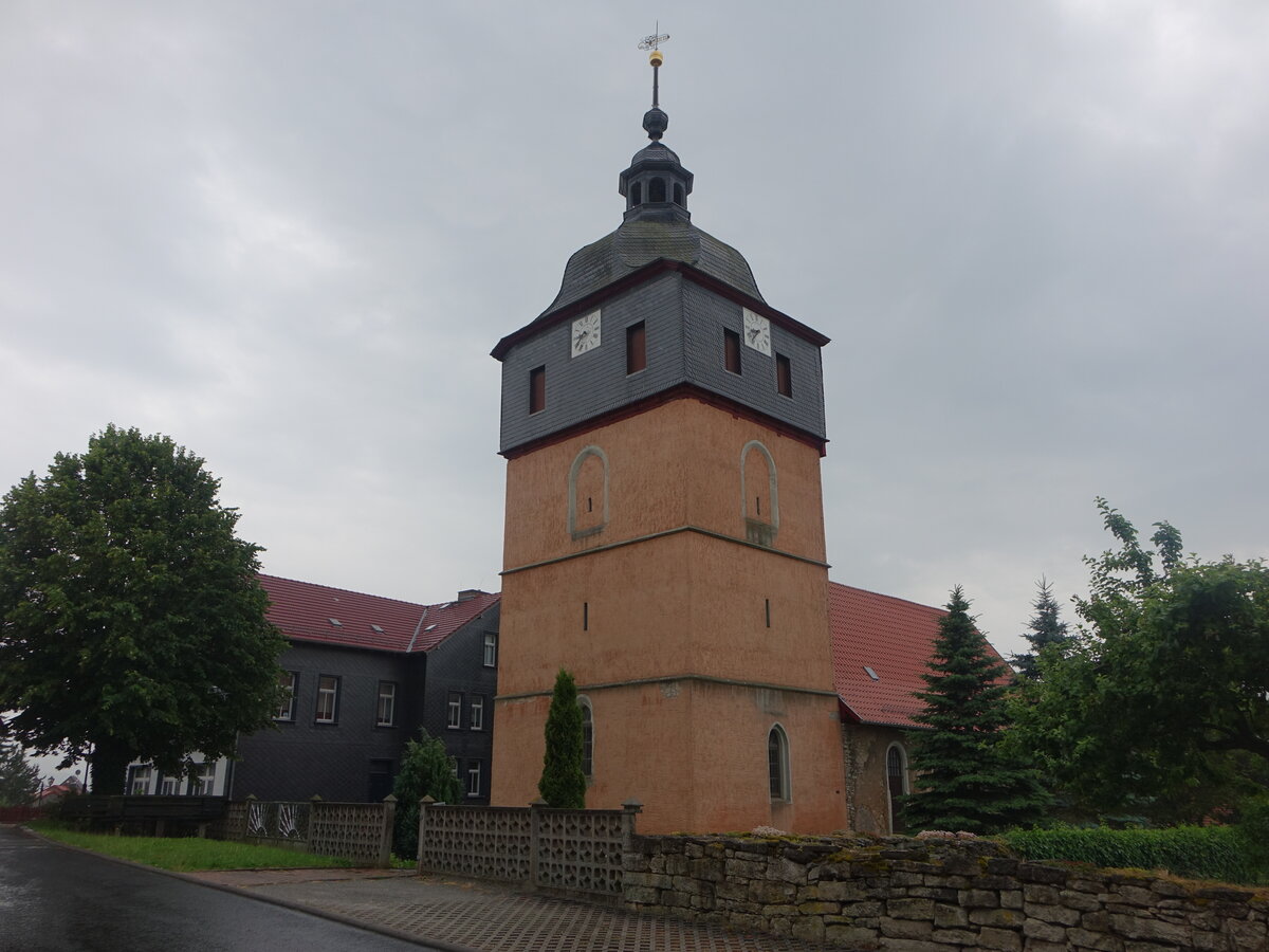 Keula, evangelische Kirche, erbaut im 17. Jahrhundert (30.06.2023)