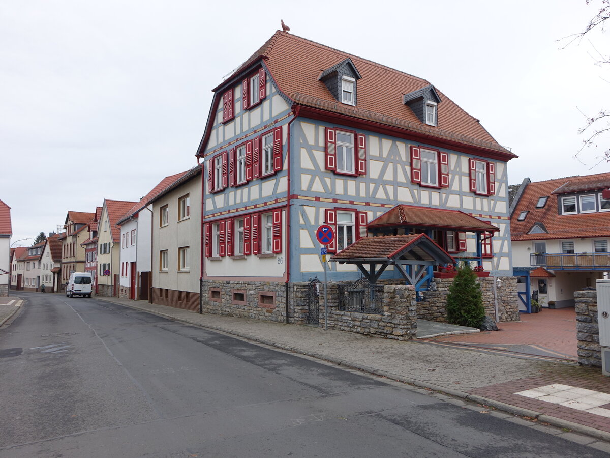 Kirch-Gns, Fachwerkhaus an der Hauptstrae (01.11.2021)