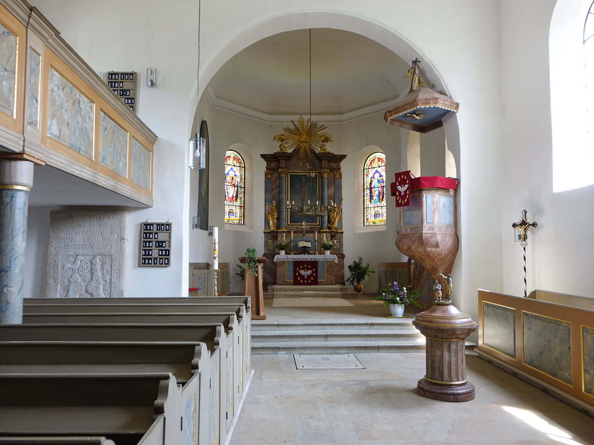 Kirchahorn, barocker Innenraum der Ev. Pfarrkirche (19.05.2018)