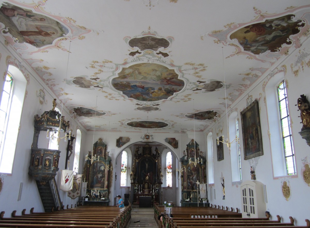 Kirchbierlingen, barocke Ausstattung der St. Martin Kirche (07.06.2014)