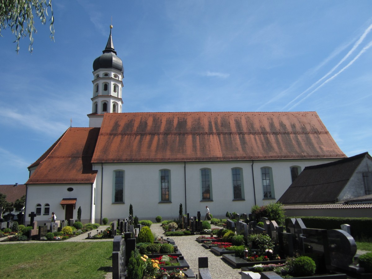 Kirchbierlingen, Pfarrkirche St. Martin, erbaut ab 1513, Umbau von 1600 bis 1614 (07.06.2014)