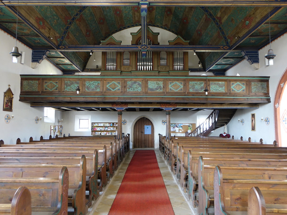 Kirchbuch, Orgelempore in der kath. Kirche St. Blasius (12.03.2017)