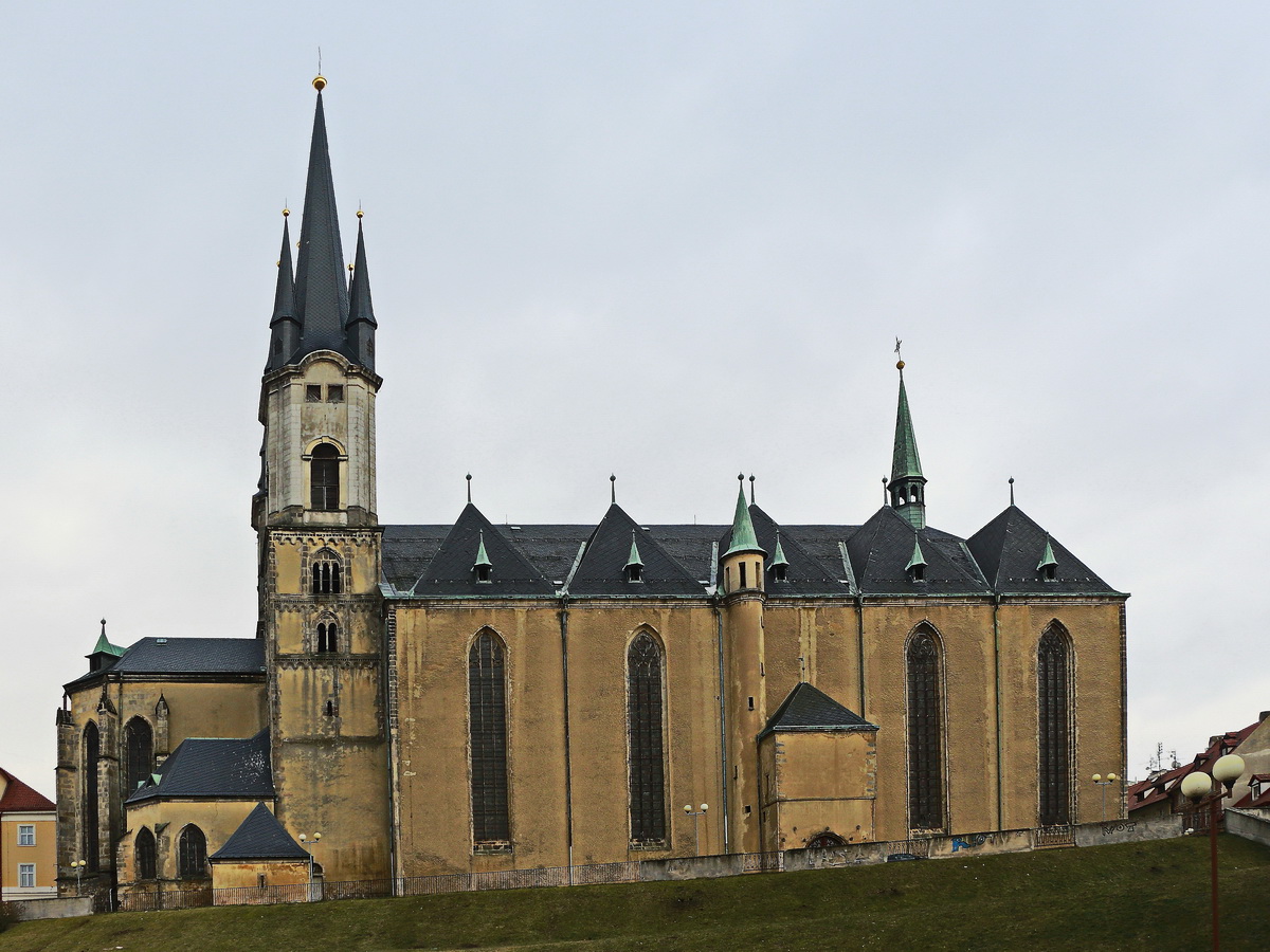 Kirche Heiliger Nikolaus in Cheb, Tschechien am 21. Februar 2019.