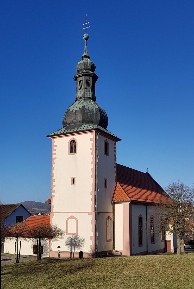 Kirche St. Joseph von Groentaft, einem Ortsteil der Gemeinde Eiterfeld, 01-2024