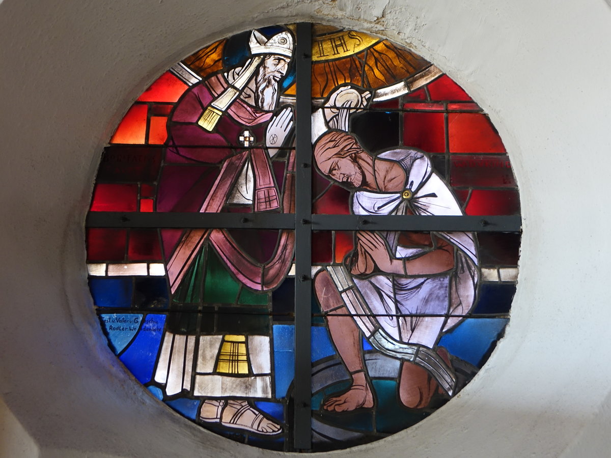 Kirchenbirkig, Glasfenster in der kath. Pfarrkirche St. Johannes (13.10.2018)