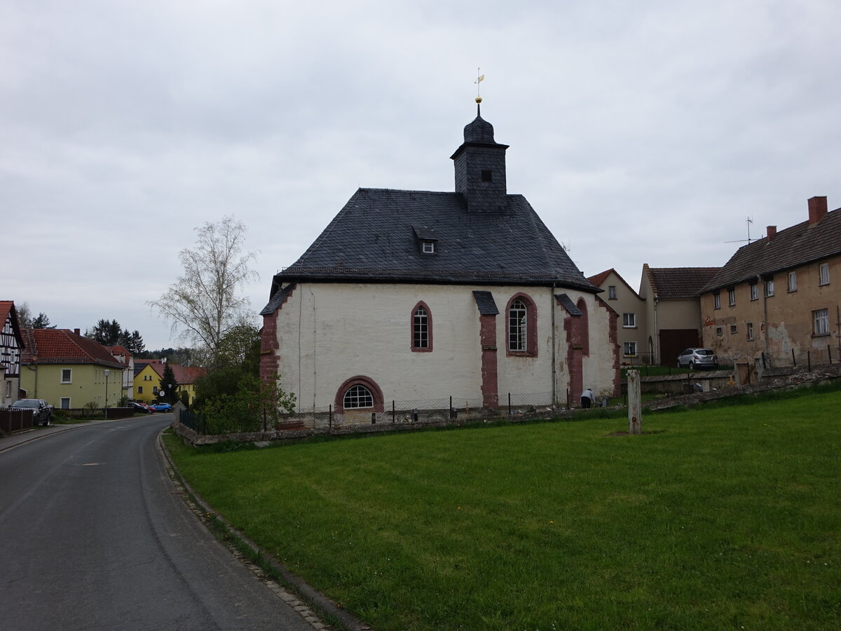 Kleinbocka, evangelische St. Thomas Kirche, erbaut im 15. Jahrhundert (29.04.2023)