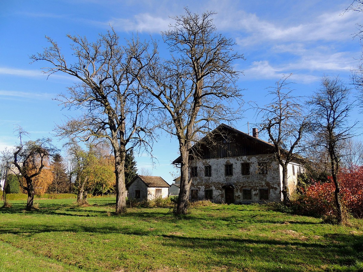 Kleines Bauernsacherl, Urkundlich erstmals erwhnt 1863, ist im Stadtgebiet von Ried dem Verfall preisgegeben; 131108