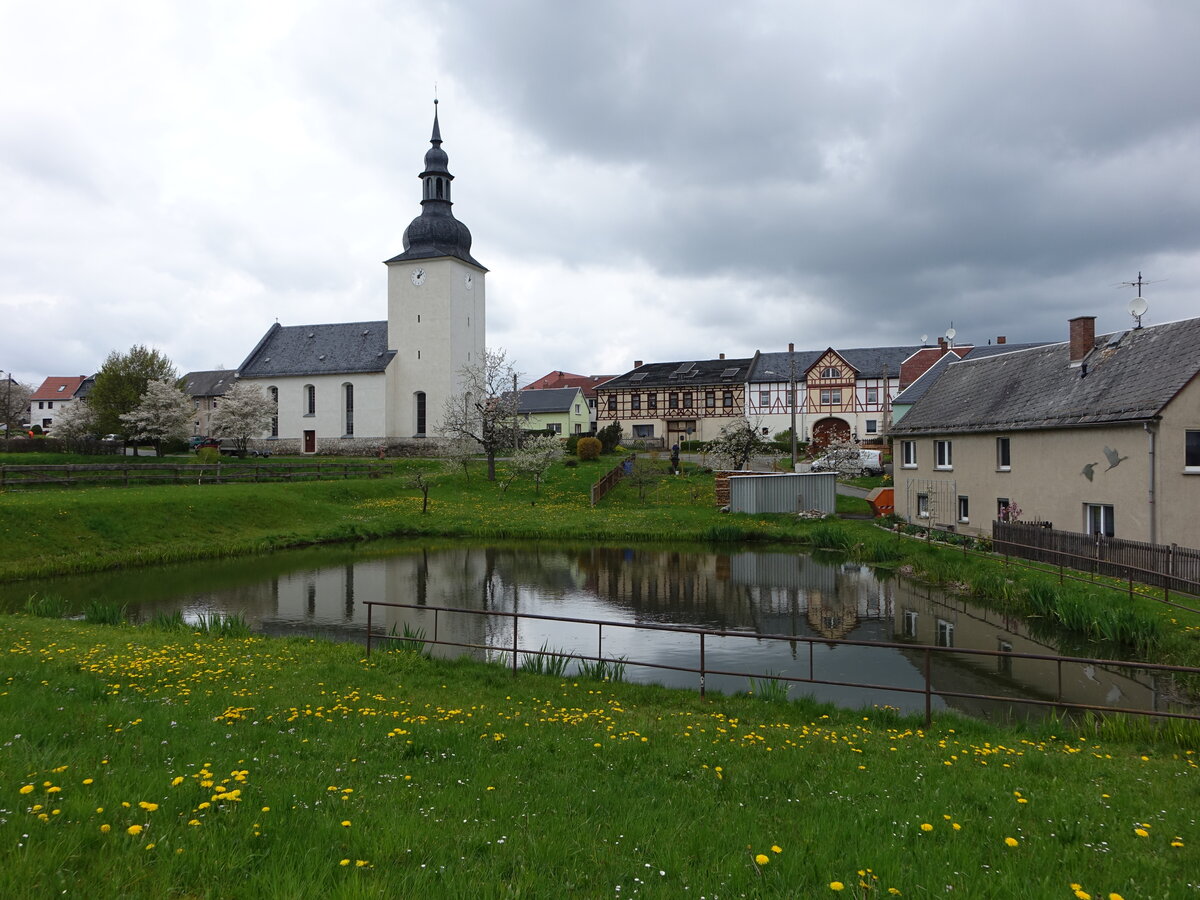 Kleinwolschendorf, evangelische Kirche, erbaut von 1728-1730 (29.04.2023)