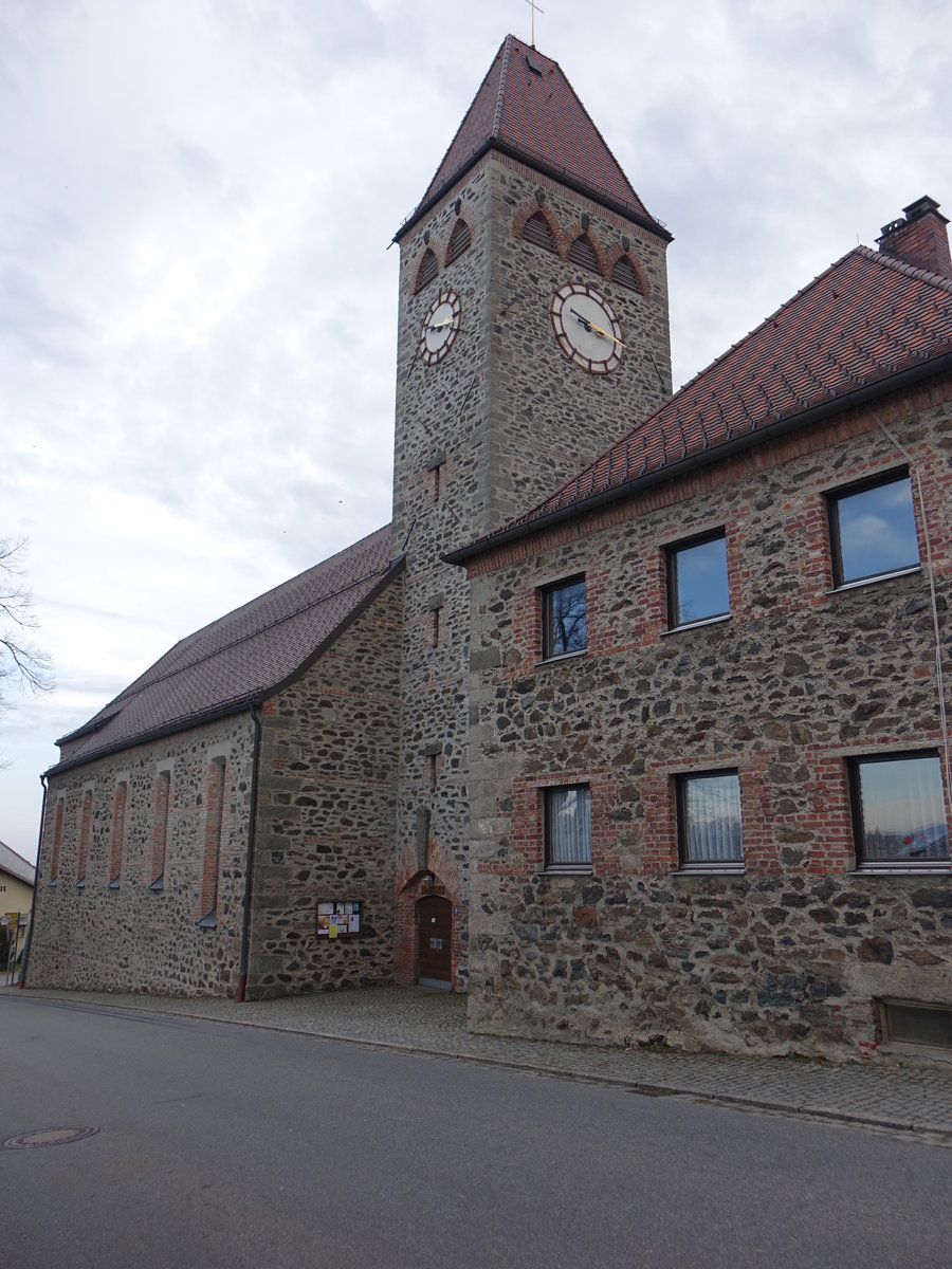 Klingenbrunn, kath. Pfarrkirche Maria, Hilfe der Christen, erbaut 1927 durch den Architekten Michael Kurz (05.11.2017)