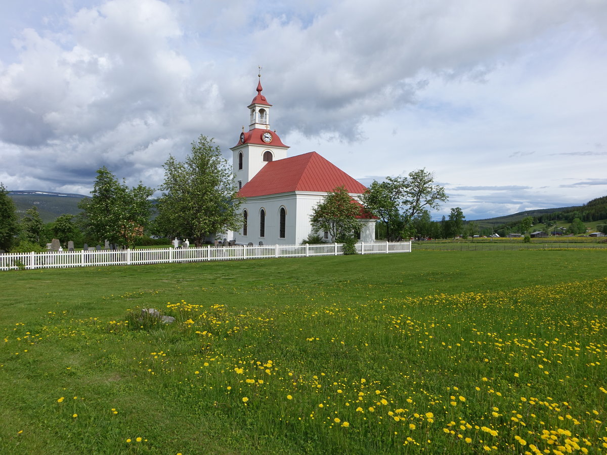 Klvsj bei stersund, Ev. Holzkirche von 1795 (18.06.2017)