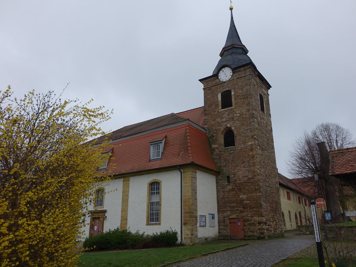 Kloster Donndorf, Klosterkirche St. Laurentius, erbaut von 1746 bis 1754 (08.04.2023)