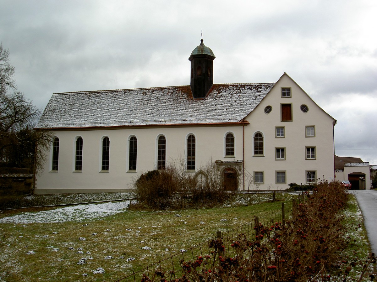 Kloster Habsthal, von 1259 bis 1806 Dominikanerinnenpriorat, ab 1892 Benediktinerinnenkloster, Klosterkirche St. Stephanus (26.01.2014)