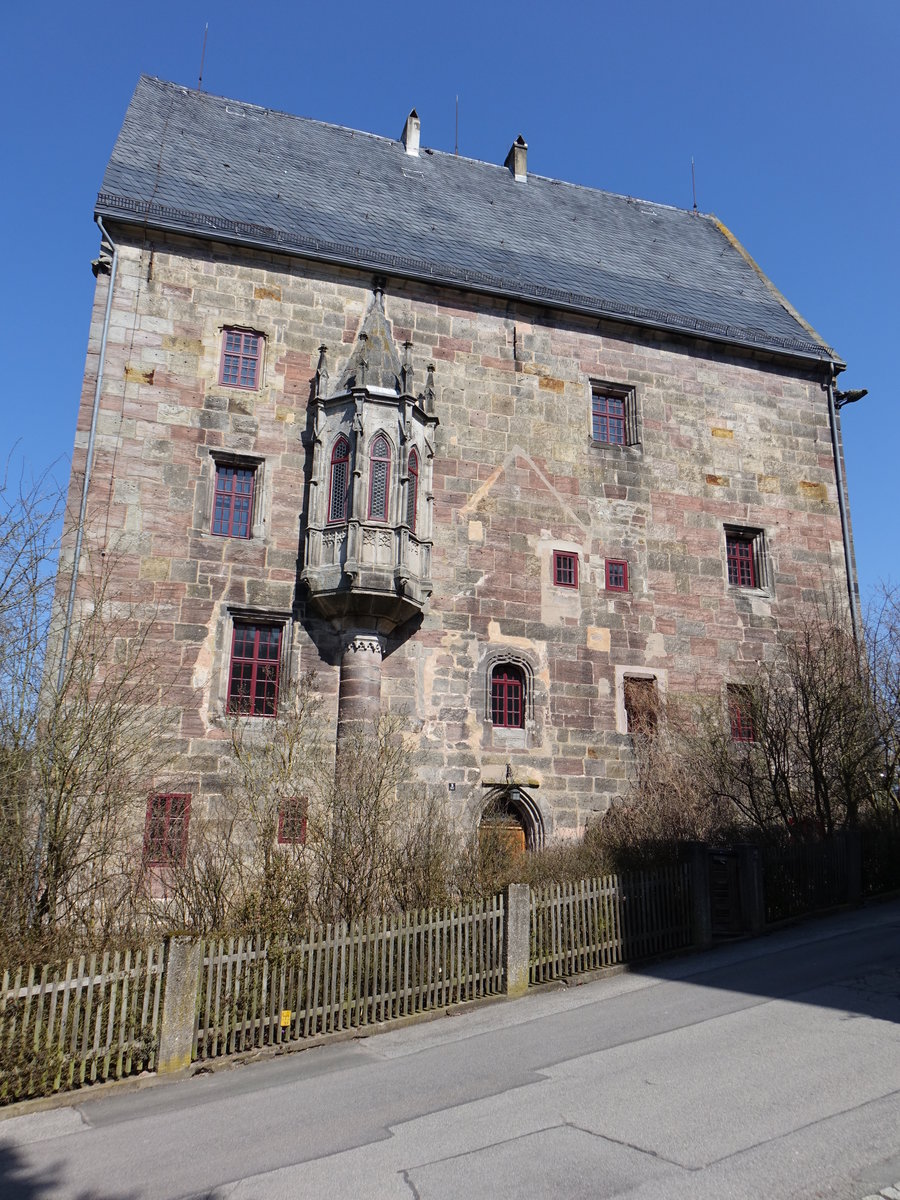 Kloster Mnchrden, ehemaliges Kloster der Benediktiner, Prlatur, erbaut im 13. Jahrhundert (08.04.2018)