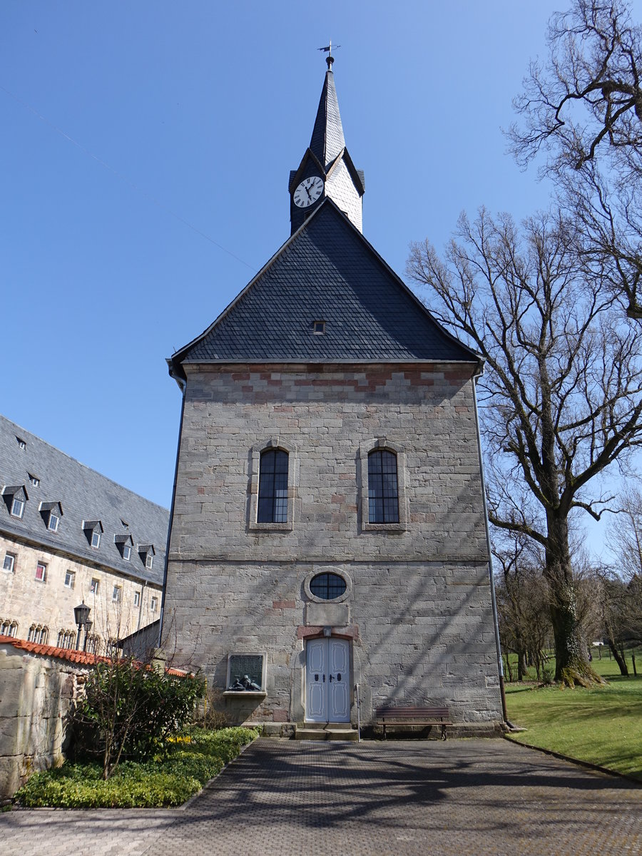 Kloster Mnchrden, Klosterkirche,  seit 1971 evangelisch-lutherische Christuskirche, sptgotisch erbaut im 15. Jahrhundert (08.04.2018)