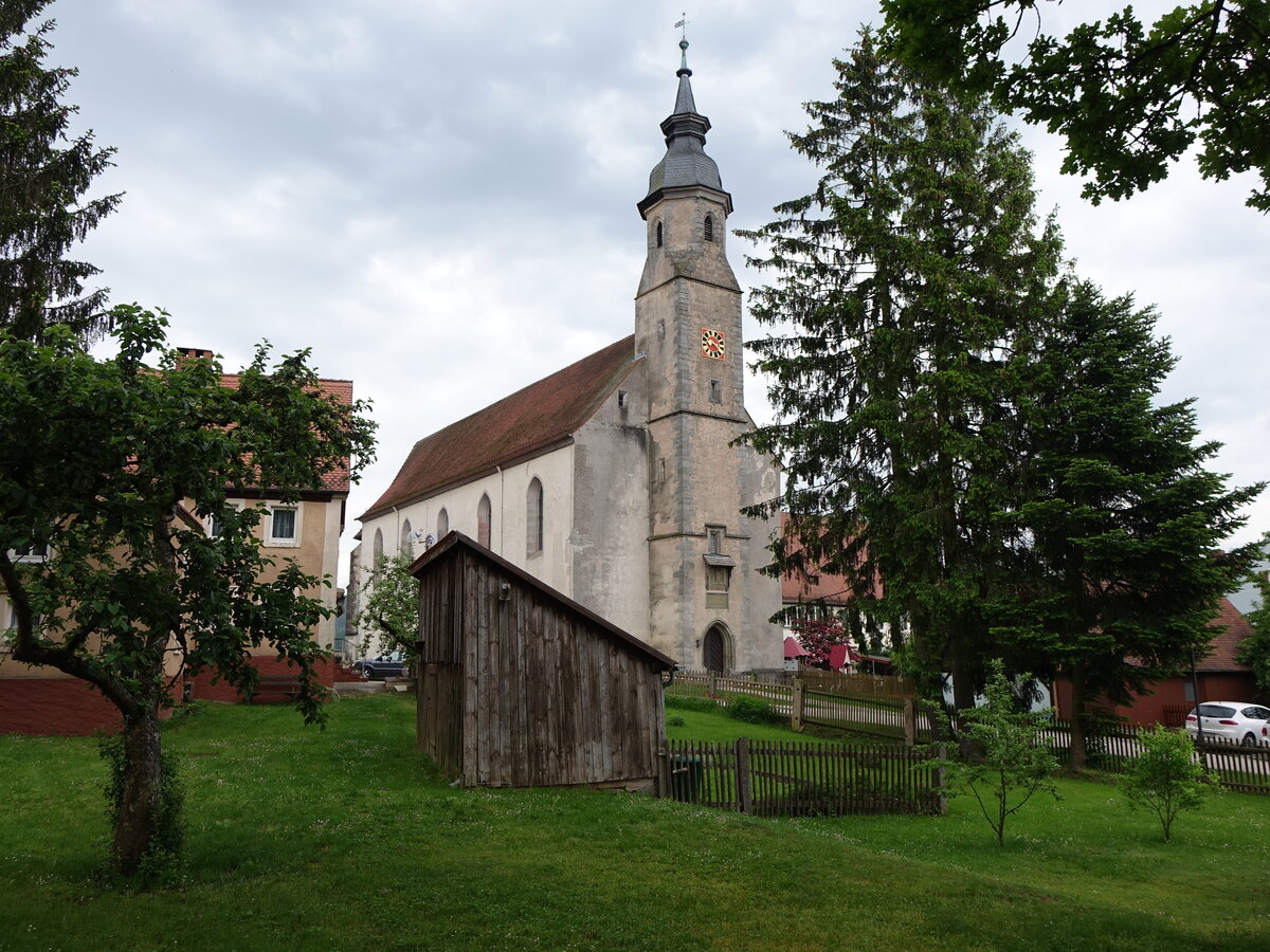 Kloster Sulz, evangelische Pfarrkirche St. Maria, gotische Saalkirche von 1573 (29.05.2016)