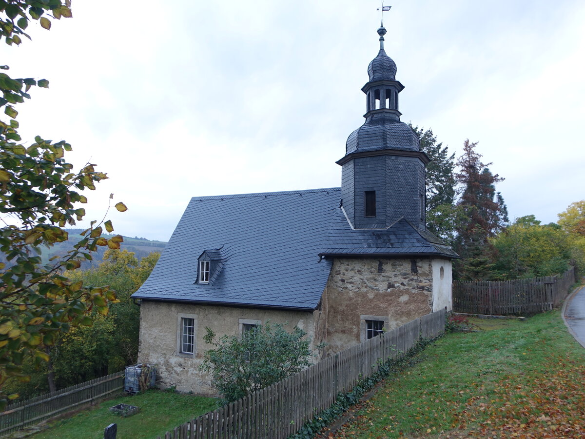 Knobelsdorf, evangelische Bergkirche, erbaut 1484, erneuert 1798 (18.10.2022)