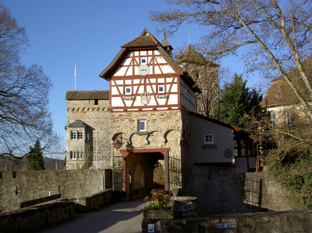 Kocherstetten, Torturm von Schloss Stetten (25.11.2013)