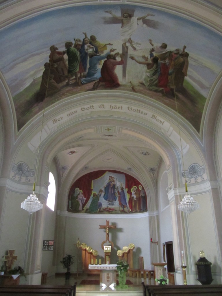 Knigsdorf, Chor und Altar der Pfarrkirche St. Stefan, Bezirk Jennersdorf (21.08.2013)