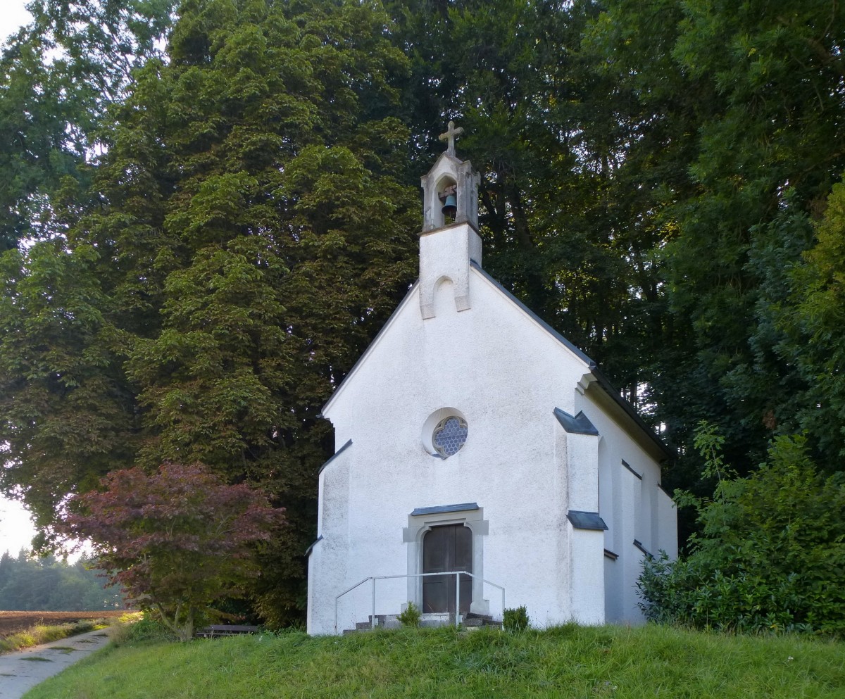 Knigseggwald, die Marienkapelle von 1888 am Ortsrand, Aug.2013