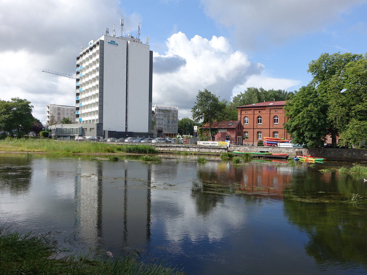 Kolobrzeg / Kolberg, Hotel Nad Parseta am Parseta Fluss (01.08.2021)