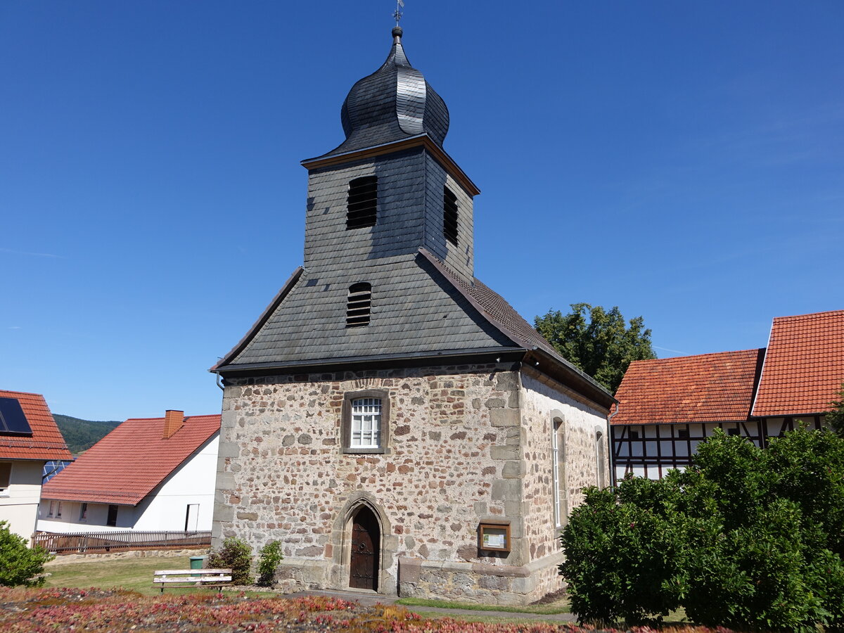 Konnefeld, evangelische St. Margarethen Kirche, erbaut ab 1514 (07.08.2022)