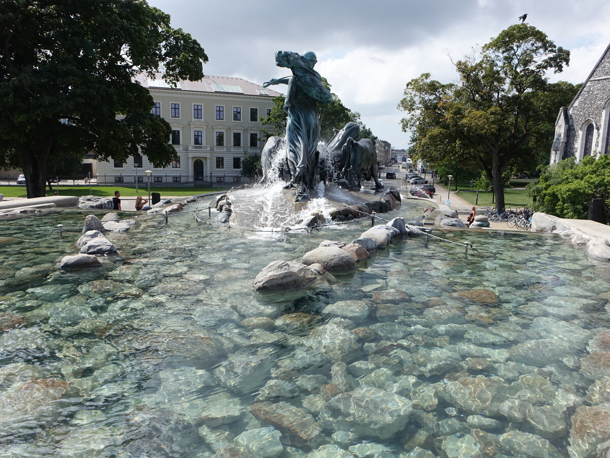 Kopenhagen, Gefionbrunnen im Churchillparken (23.07.2021)