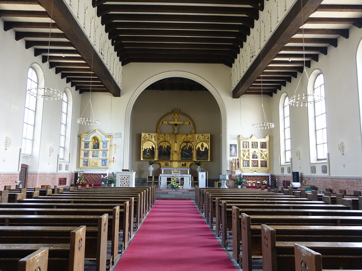 Kopenhagen, Innenraum der St. Anna Kirche im Stadtteil Amager, erbaut 1903 (23.07.2021)