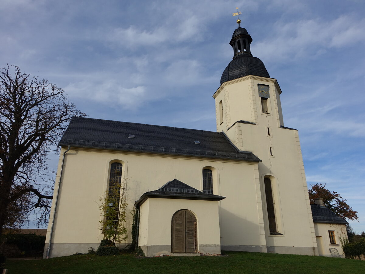 Kopitzsch, evangelische Kirche, erbaut 1740 (20.10.2022)