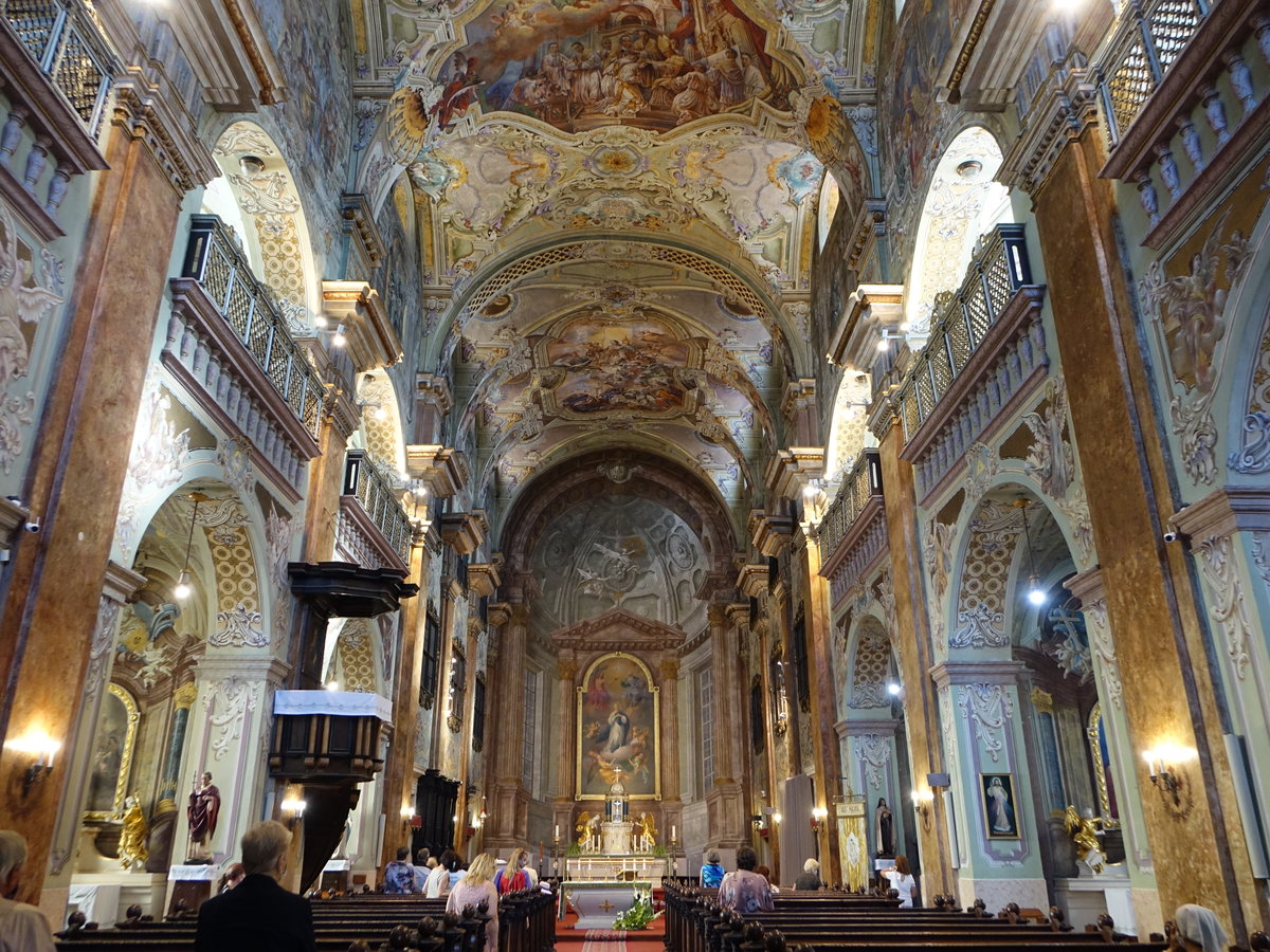 Kosice / Kaschau, barocker Innenraum der Jesuitenkirche (30.08.2020)