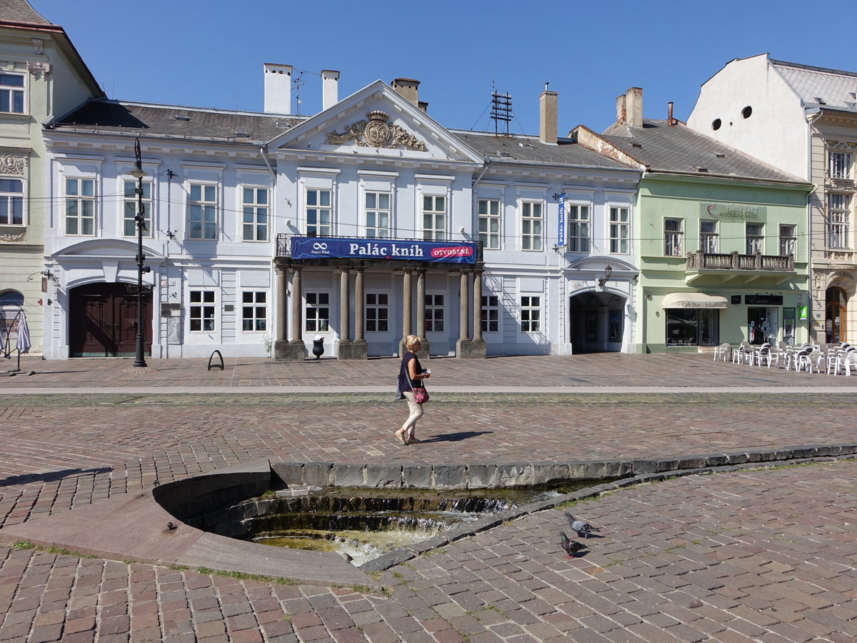 Kosice / Kaschau, Knizn Palast und Brunnen am Hlavne Namesti (30.08.2020)