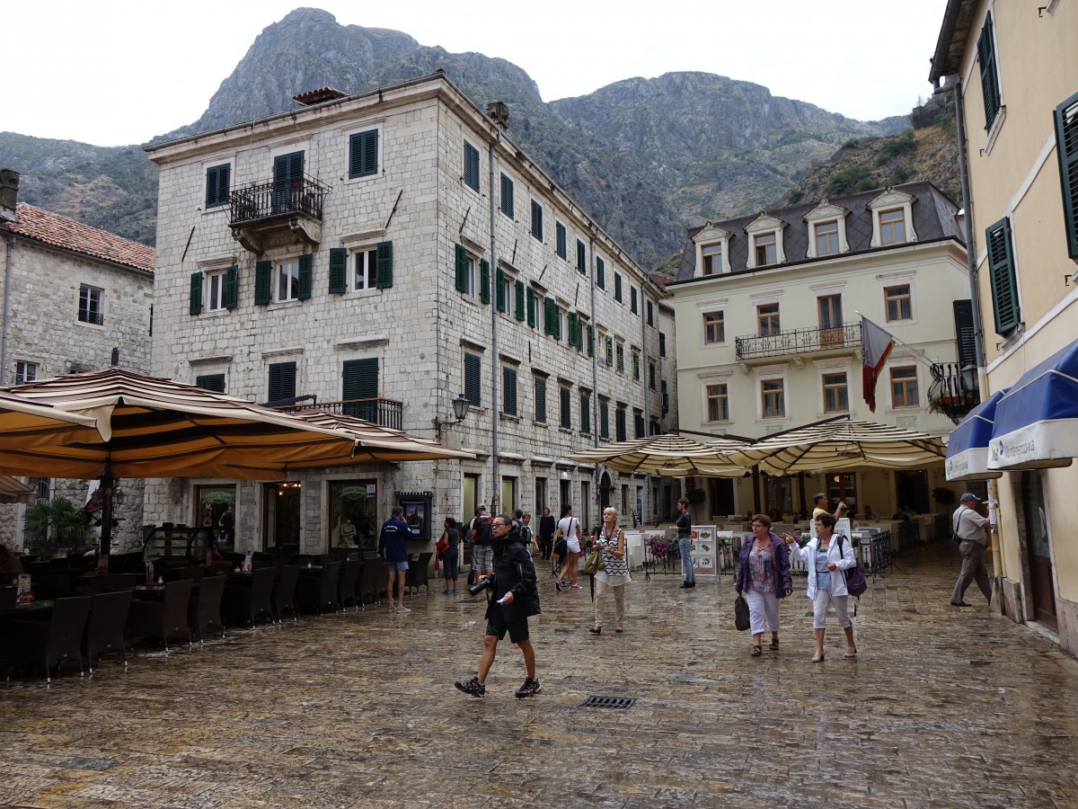 Kotor, Hauptplatz in der Altstadt (20.09.2015)