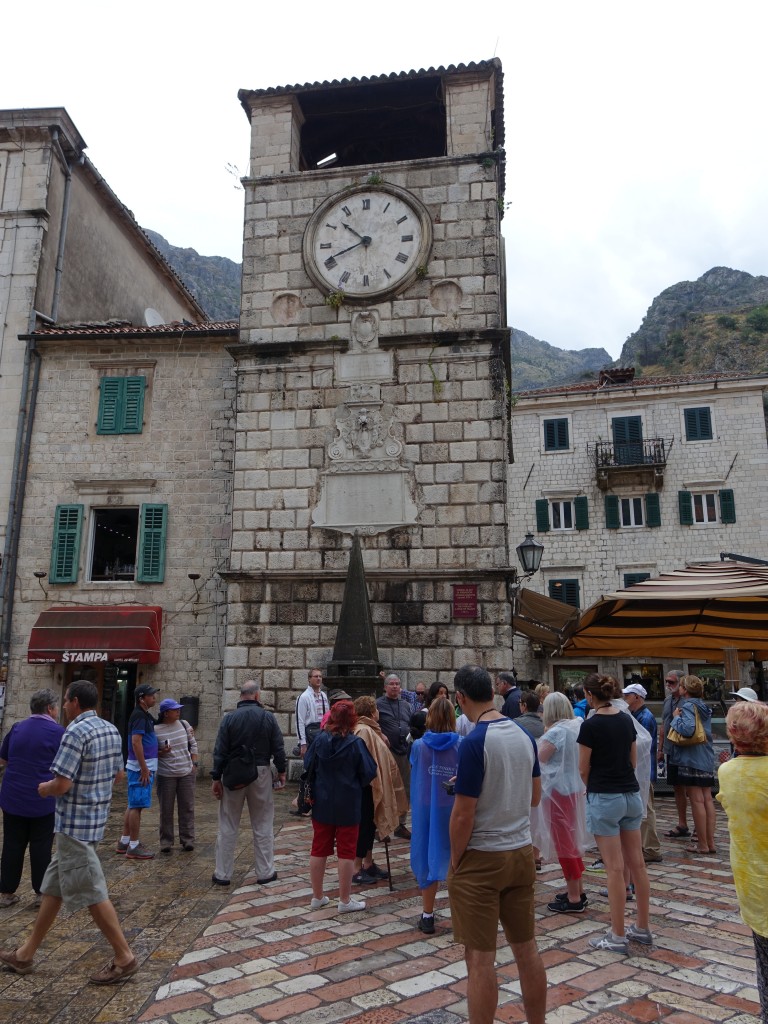 Kotor, Uhrturm im Renaissance-Stil (1602) beim Hauptplatz der Altstadt (20.09.2015)