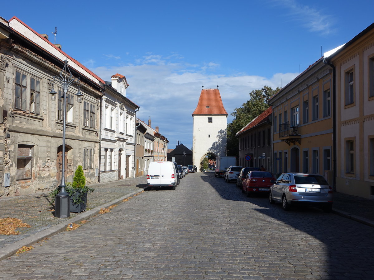 Kourim / Kurim, Prager Tor, erbaut im 15. Jahrhundert (01.10.2019)