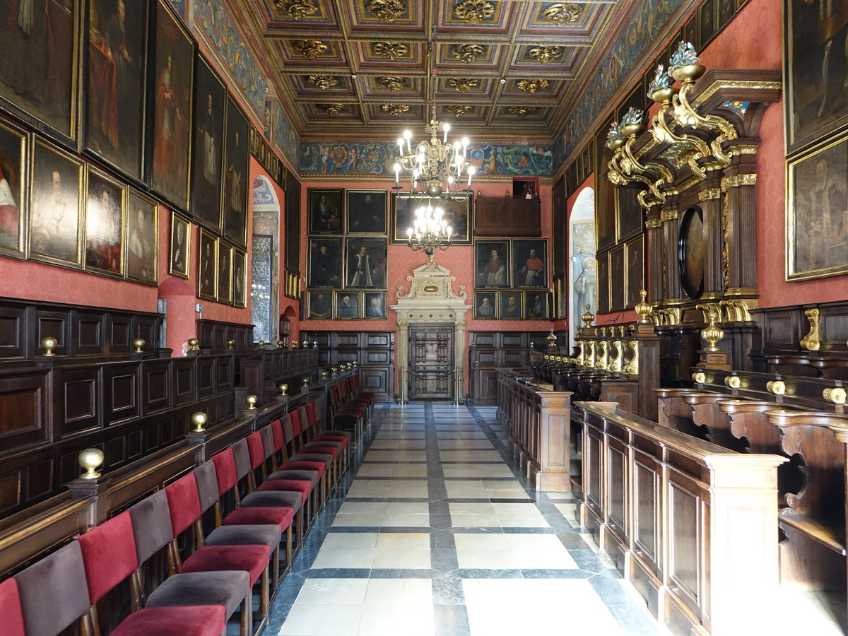 Krakau, Aula mit Renaissancedecke im Collegium Maius (04.09.2020)