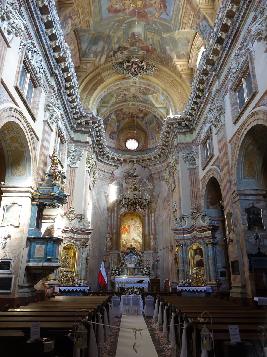 Krakau, barocker Innenraum der St. Johannes Kirche (04.09.2020)