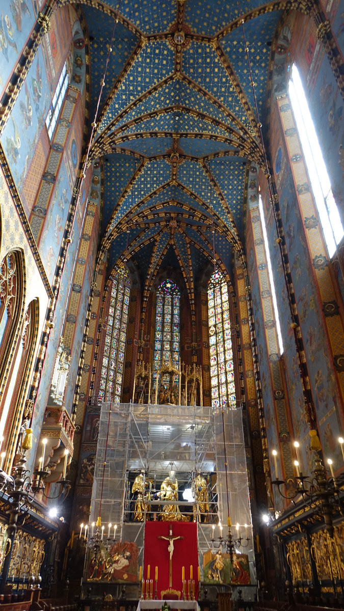 Krakau, Chor der St. Marien Kirche, Hochaltar von Veit Sto (04.09.2020)